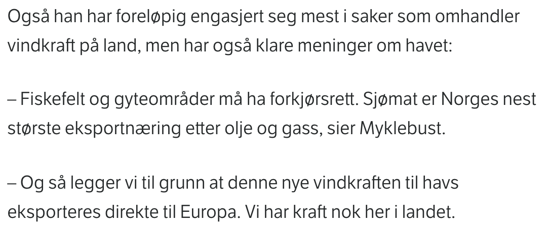 mmowinckel's tweet photo. Dere kan trygt legge til grunn at også olje, gass og fisk eksporteres, @MotvindN. Lurer forøvrig på om dere også er imot nye oljefelt i eller ved fiske- og gyteområder? https://t.co/rzOFTyFlh1