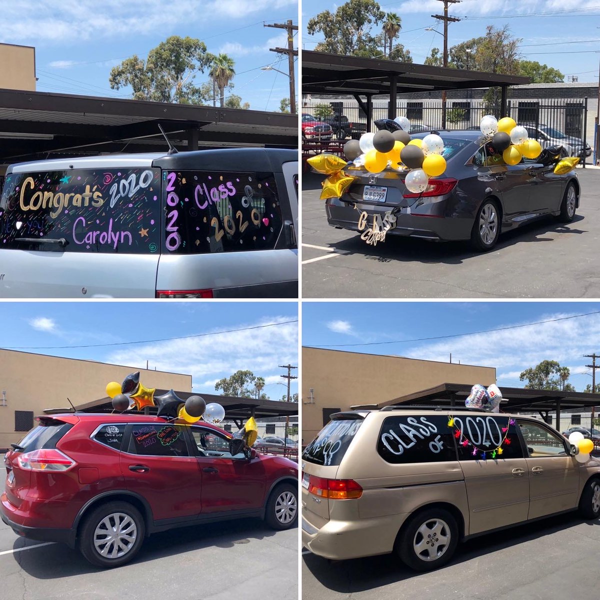 StTuribiusLA's tweet photo. A memorable car parade to celebrate our Class of 2020! #warriorpride #graduation #celebration #dtla https://t.co/yyuQHVSDTL