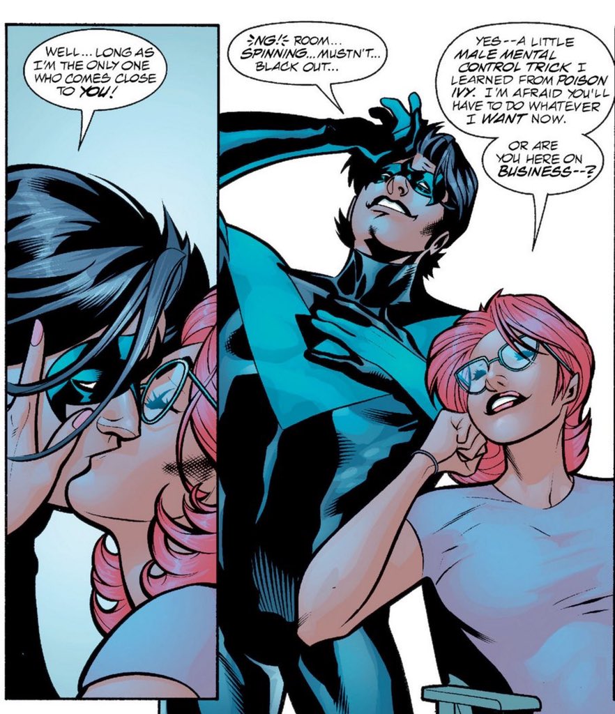 batgirl and nightwing kiss