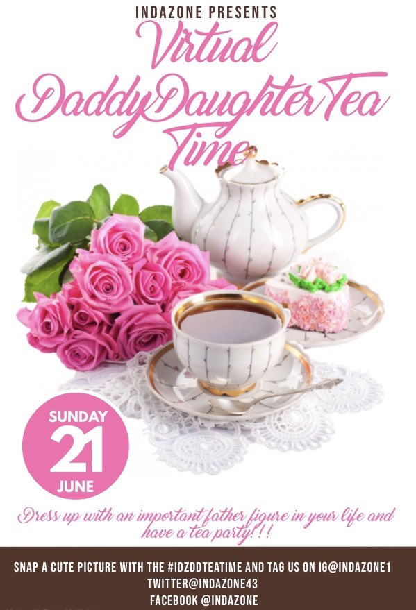 indazone43's tweet photo. Please join us in the Daddy Daughter Virtual Tea Time!!! Simply snap a picture, tag us, and use the #IDZddTeaTime 💐 https://t.co/YxwyhesNyR