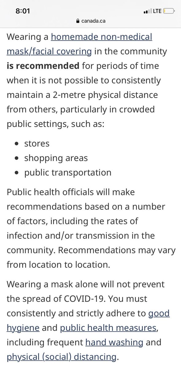 RosieBarton's tweet photo. Just a reminder about wearing a mask by the Public Healthy Agency of Canada. https://t.co/VFoM2crDYu