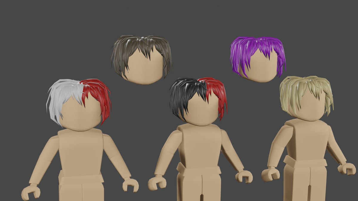 Bunzie On Twitter Ugc Concept 38 Anime Boy Hair Don T Know What To Call It I Tried To Do Boy Hair For The First Time This Is The Result Cri If Anyone - roblox anime boy hair