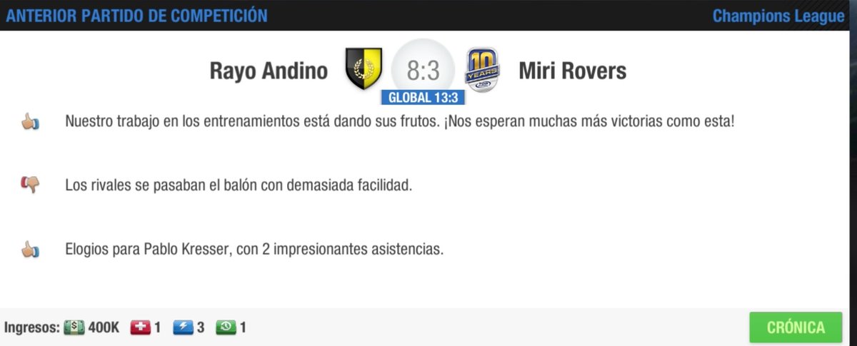 AndinoRayo's tweet photo. Nos vamos a semifinales de Champions!! 

#RayoAndino 8 Miri Rovers 3 

Partido jugado con la mitad de suplentes;dado el marcador de ida.
Resultado global 13-3 https://t.co/46qnSv4VYe