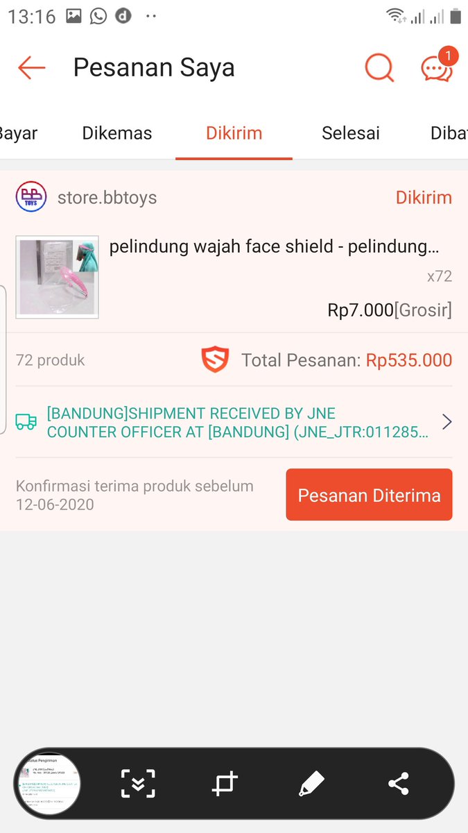 Anna_Anne's tweet photo. @JNECare Tolong bantu dgn no Resi ini 0112852005791503, lacak d shopee barang msh di Bandung dan belum bergerak k BGR dr tgl 1 juni dan skrg sdh 14 juni. Toloong... https://t.co/fLEUB4REFf