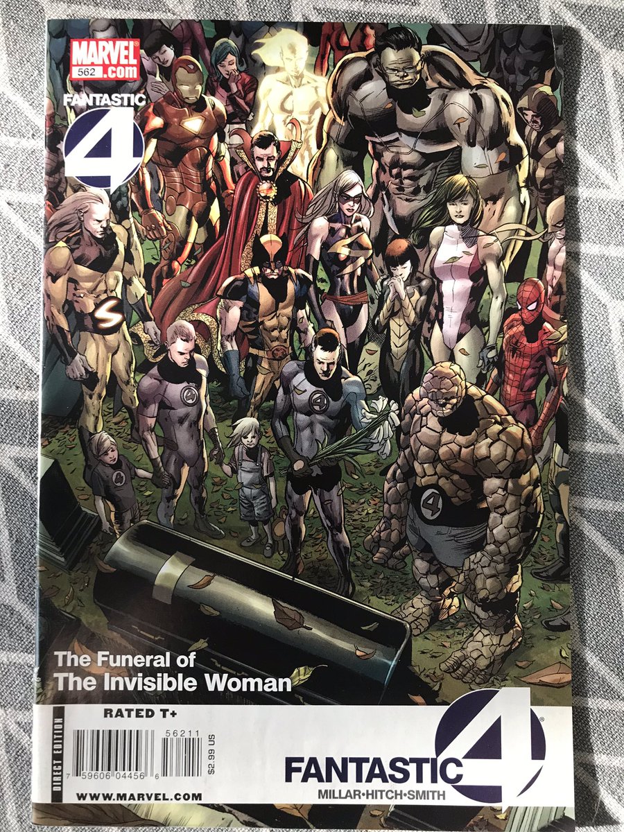 And the hits just keep coming ... half way through this issue, and I don’t know what I love more, the perfect way they handle Sue’s funeral (and credit for the clever trailing of ‘death of the invisible woman’ for months leading up to this ...