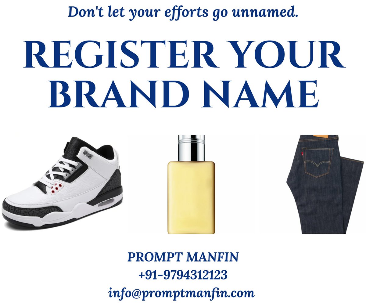 PromptManfin's tweet image. Benefits of #TradeMark Registration-
1. Protects the #Brand value
2. Becomes an asset. 
3. Creates distinguish identity among rivals and competitors. 
4 . Protection against #duplicacy.
Don&apos;t let your edforts get unnamed.

Get in touch
+91-9794312123 
info@promptmanfin.com