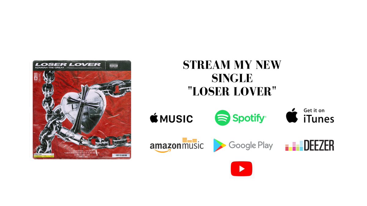 AzariahThe's tweet image. Stream &amp;amp; Download My New Single "Loser Lover" On All Platforms

#AZARIAHTHEGREAT
#GODDAMNINTOGODSPLAN
#LOSERLOVER
#music