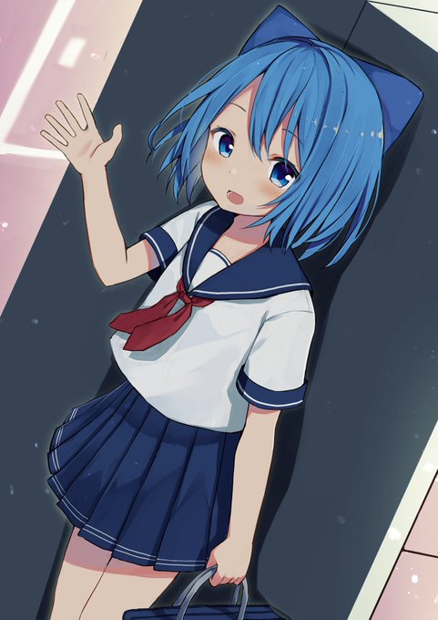 下校しようとしたらチルノちゃんが玄関で待ってました 