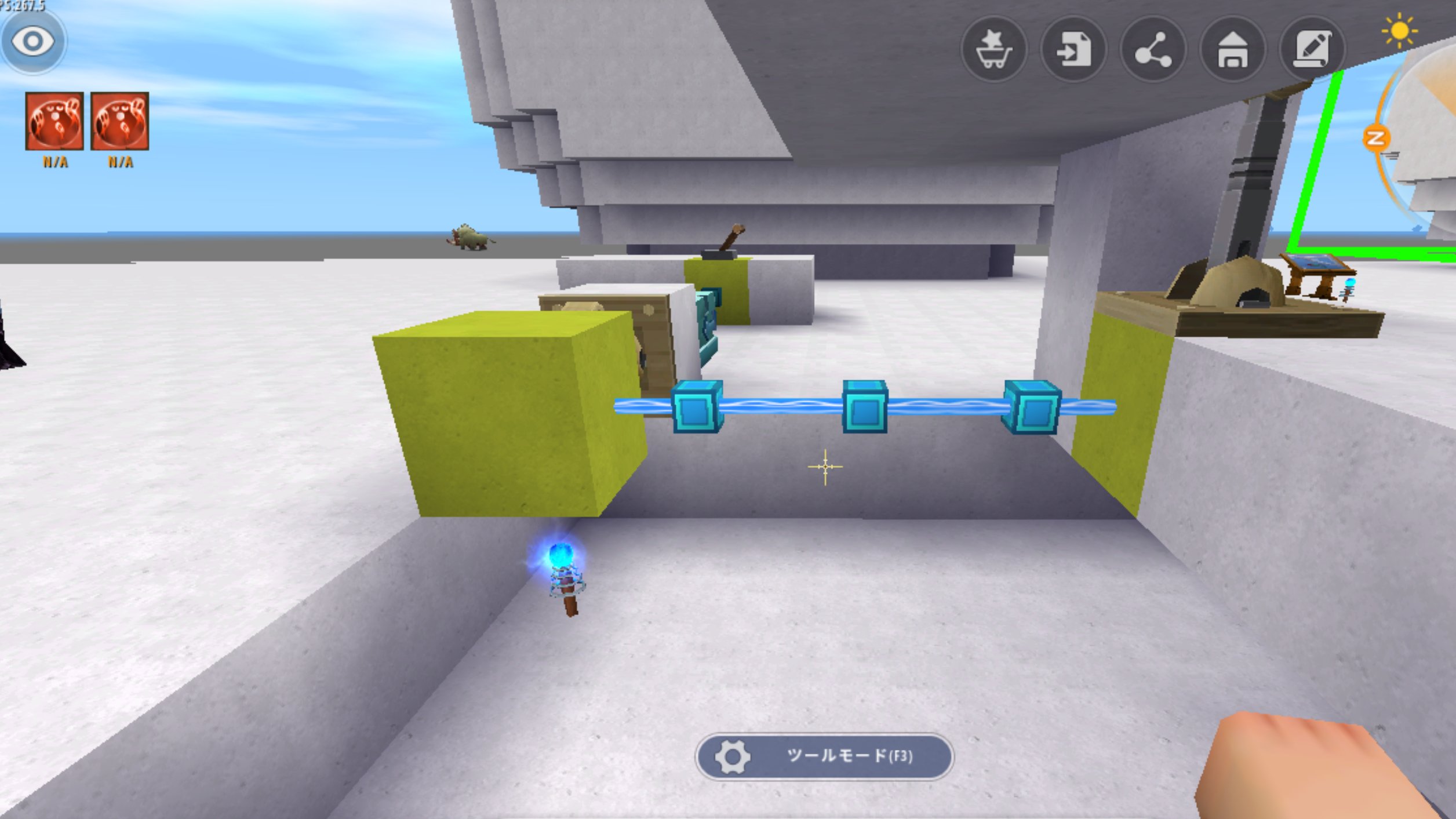 ラテ Minecraft 創造モードのテストマップでトリガー ゲーム開始時ランダムでモンスターに変身 バグが残ってしまったのか左右クリックできない状態に トリガー消しても画面左上のアイコン消えないし編集中のミニチュアもいじれなくなってしまった この
