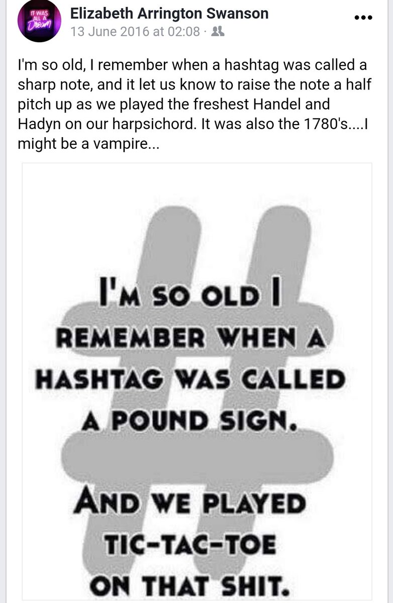 EASwanson's tweet image. It&apos;s actually called an #Octothorpe which dates back to the Dark Ages, 14th century...not doing any better pretending I&apos;m NOT a vampire with that knowledge haha ❤💙🐍