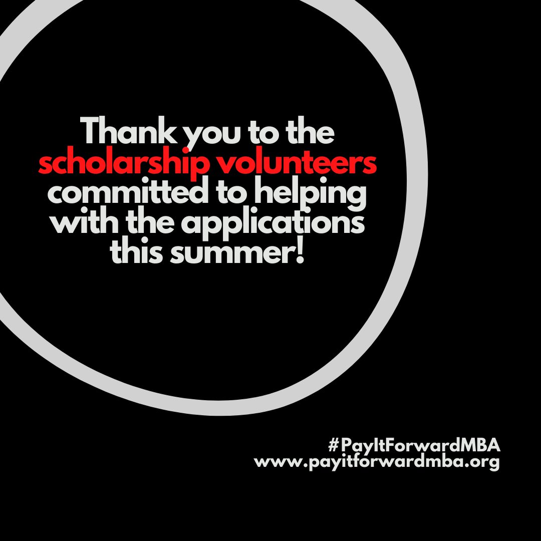 PayItForwardMBA's tweet photo. Thank you, scholarship volunteers! #PayItForwardMBA https://t.co/WKXqh1StDe