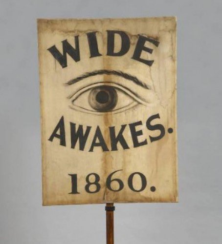 In 1860, a youth abolitionist network called “the Wide Awakes” sprung up in cities across the north. They would show up uninvited at politicians’ homes in the middle of the night — w/ brass bands, lit torches & serenades — to demand support for their antislavery cause