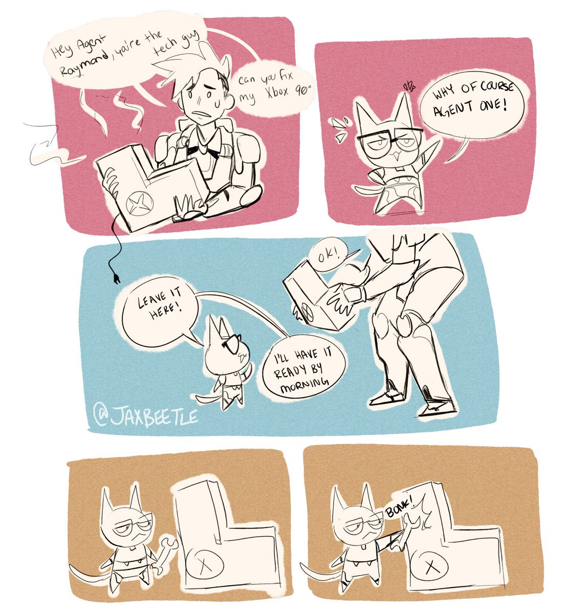 jaxbeetle's tweet photo. comic doodle #rvb18 https://t.co/5chzLk6uvz
