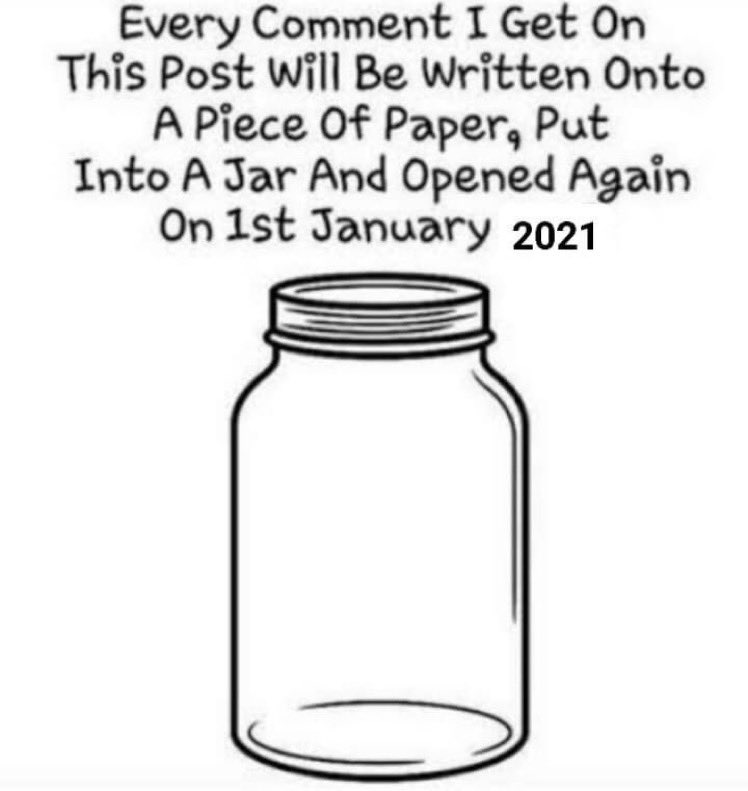 stolen from christy, moni, and jamo NCNDNJFJR if this gets no replies i'll fill the jar w candy idk 