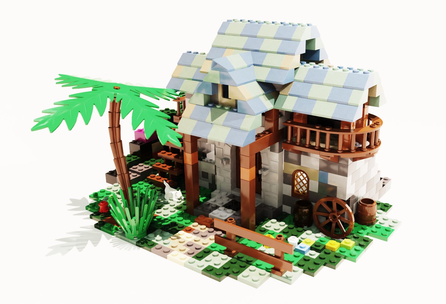 あち ブロッコリーの人 猫と山間の家 Cat And Mountain House レゴのこの感じなつかしい パーツを把握するのに時間かかっちゃったけどとりあえず完成です Legodigitaldesigner T Co 6toaky9ca8 Twitter