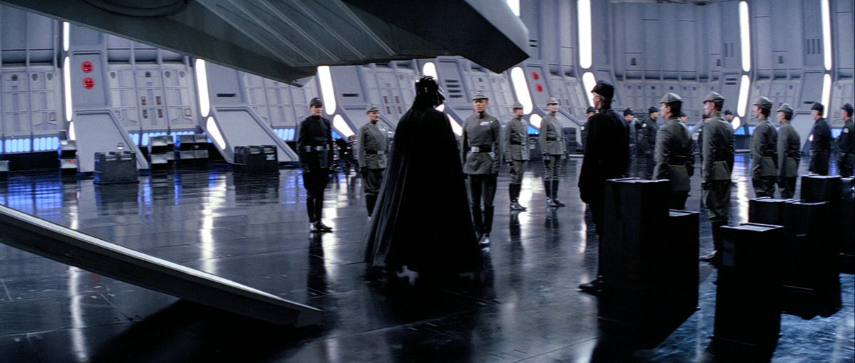 DarthVader's tweet image. The ramp I descended upon arriving at the Death Star was very long &amp;amp; steep, had no handrail and, most importantly, was very slippery. The last thing I was going to do is “fall” for the FRN (Fake Rebel News) to have fun with. Final ten feet I ran down to level ground. Momentum!
