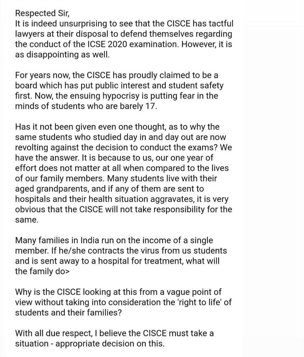 Naveenagg2706's tweet photo. #Cancel_Exam2020 
#HRDMinistry 
#cancelicseboardexams 
#Cancel10thICSEBoards 
#StudentsLivesMatter 
@narendramodi @arvindrtiwari @anjanaomkashyap  @DrRPNishank https://t.co/TZvYybtQkZ