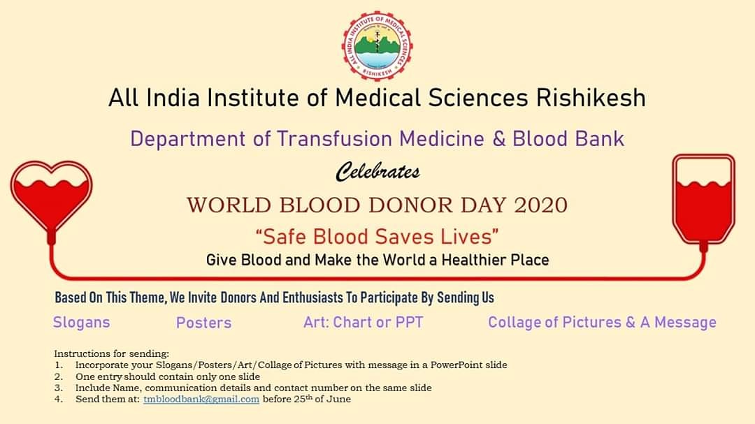 AiimsBody's tweet photo. There is no great joy than saving a soul. If you are a blood donor, you are a hero to someone somewhere who received your gracious gift of life..
It's WORLD BLOOD DONOR DAY TODAY..
#donateblood #redlifematters #ARSWB #doctorslife #Emergency😇 https://t.co/2TJfJM3MqL
