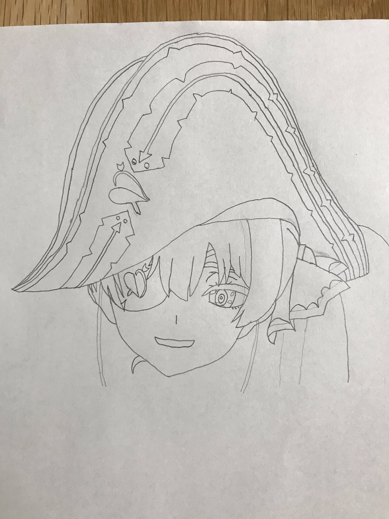 おおかみかずや 宝鐘海賊団ウイスキー係 お絵描き始めて えーっと 6日目 全身絵に挑戦するぞ と思って描き 始めたはずなのに また大きく描きすぎた これは全身入らないな ツクモマガジン 5 Vol 05に載ってるマリン船長 2枚目 を参考資料に