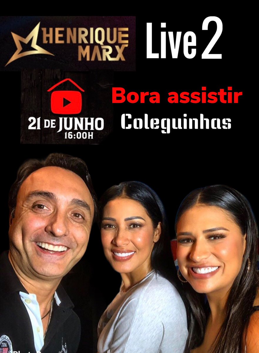 #boraassistir#coleguinhas Dia 21/06 às 16 Horas Domingo na Live1=130 cestas básicas bora pra Live2 bater a meta é ajudar os profissionais da música #henriquemarx #medicocantor #DeusNoComando