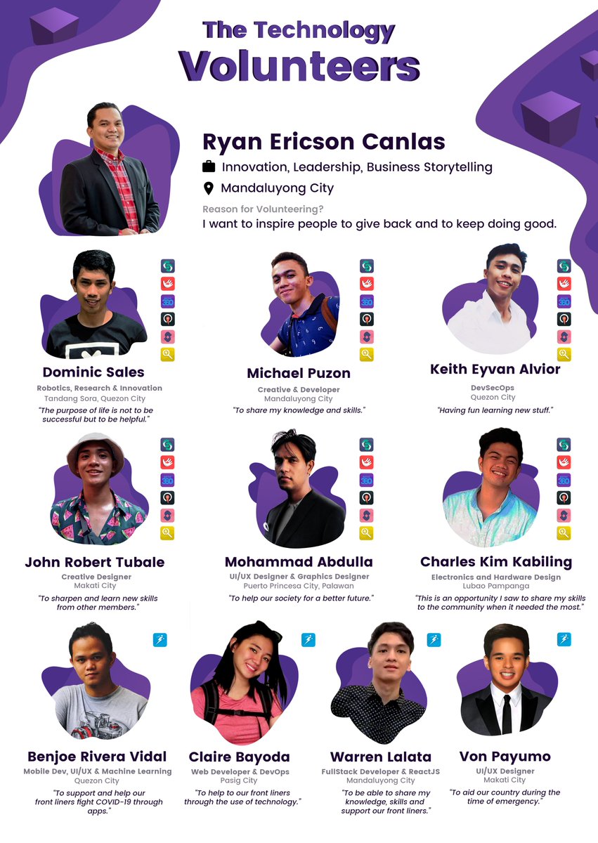 ryancanlas's tweet photo. I want to take this chance to thank the 10 technology volunteers who built #BAYANCRM with 10 apps in 10 weeks to help our frontliners and our nation win the fight against #COVID19. 

Rather than using free time to relax, they volunteered instead to do good for others. Thank you! https://t.co/0z3t9mhaJL