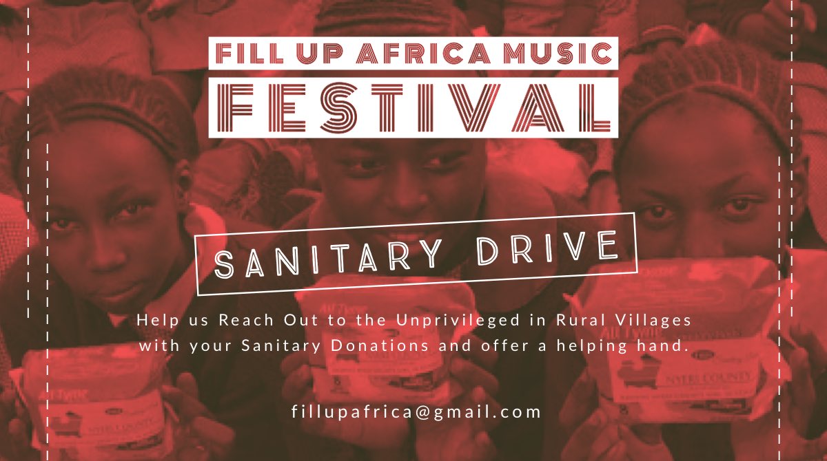 #FillUpAfrica: We’re just a few more days to activating our Sanitary Donation Drive. 

@unicefzambia @unicefmalawi @unicefzimbabwe @Tee1o1 @mumbamwa @MAKOSI