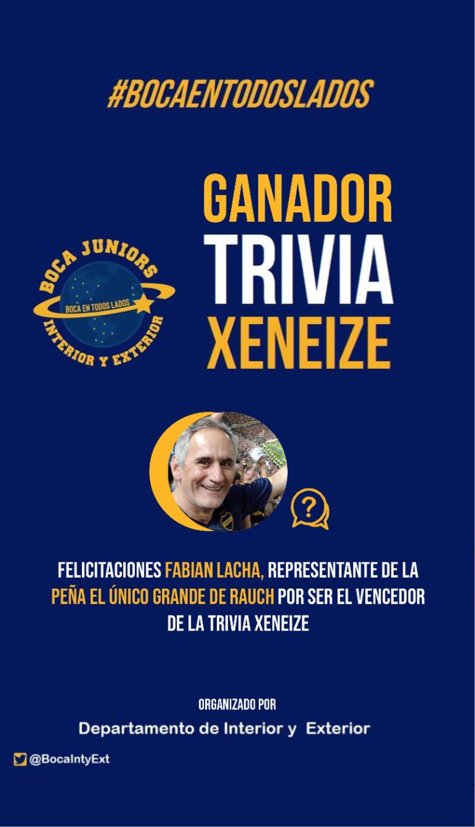 ElRauch's tweet photo. Grande  @fabianlacha !!!💪🏻💙💛💙
@BocaIntyExt https://t.co/NUODhrjvGk
