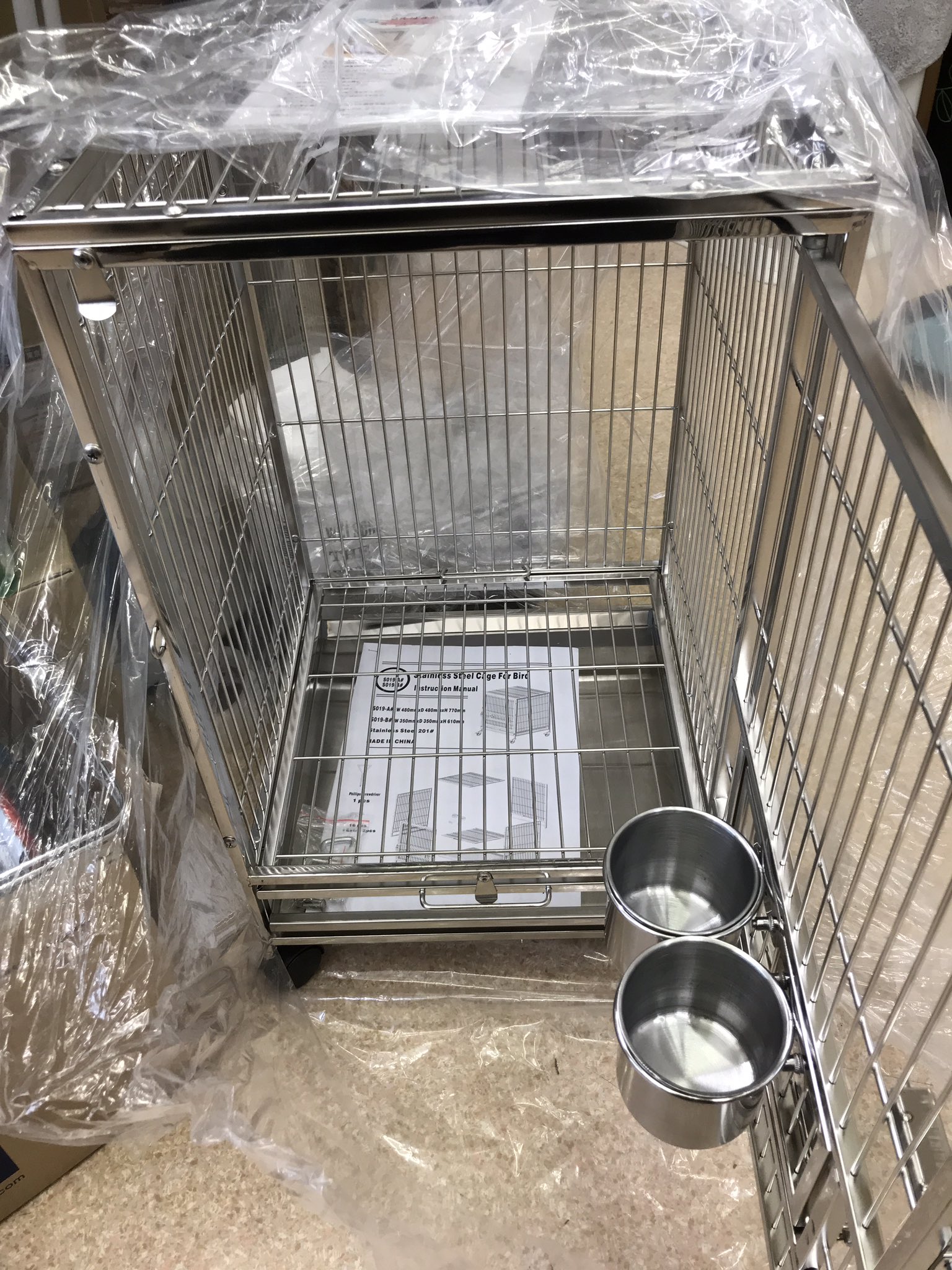 値下げ】ハチコウ ステンレスケージ 値下げ】ハチコウ ステンレスケージ