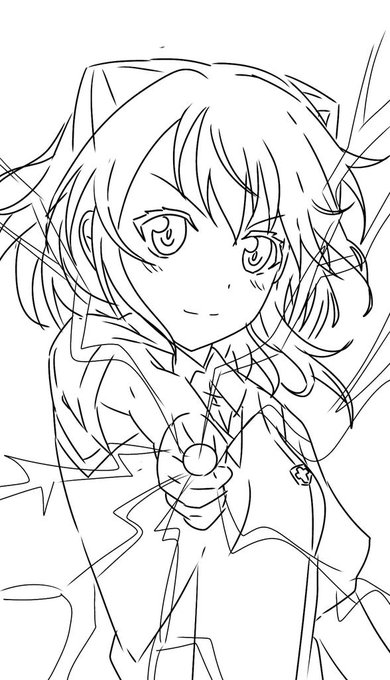 かすみレールガン落書きしてたけど似てなかったからボツにしたやつ 