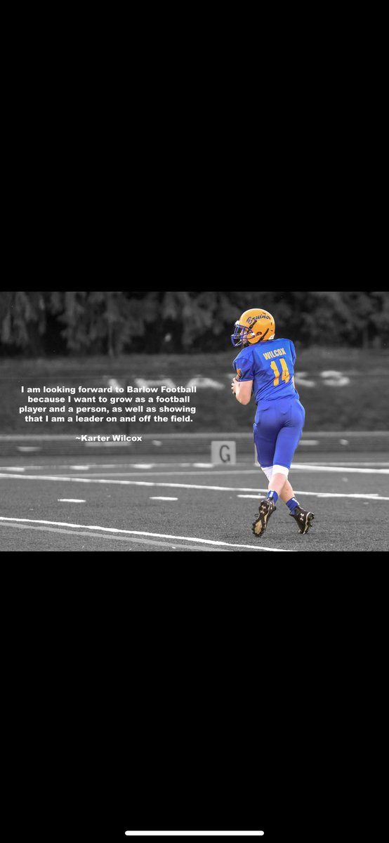 Barlow_Football's tweet image. We continue to highlight our incoming Freshman class and their “why” with @Karterwilcox looking forward to having you in the program, Karter! #ASAP