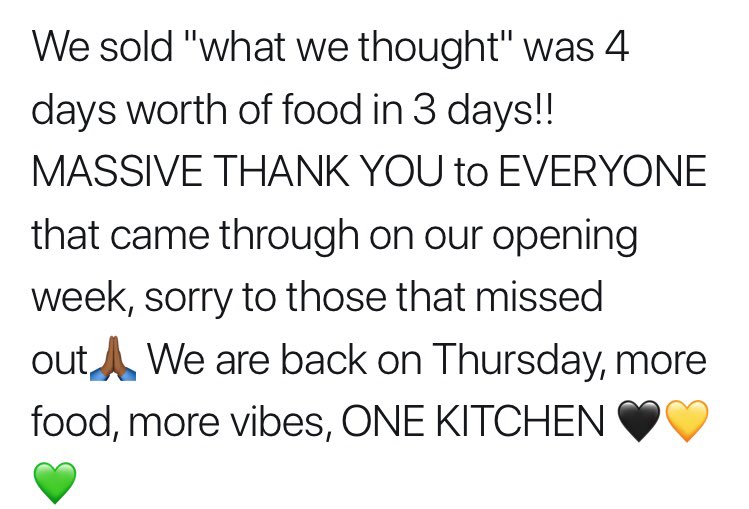 oddoneinkitchen's tweet photo. Why thank you βΊοΈ back Thursday 18th June. #xoman #oddonein #oddonein_kitchen https://t.co/sm9OuJcORZ