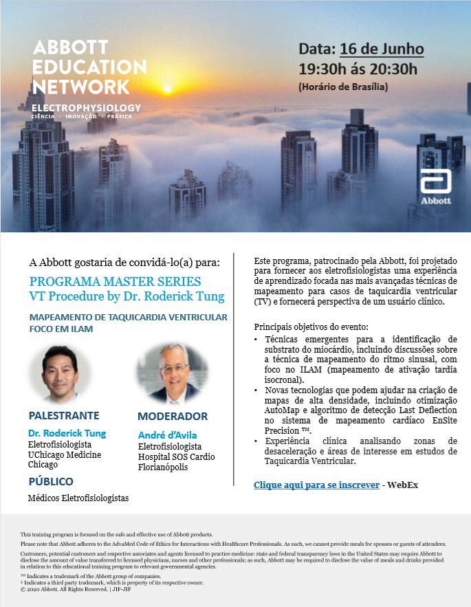 Roderick Tung (@drrodericktung) on Twitter photo Excited to be in Brazil via zoom this coming Tuesday PM with my friend and mentor <a href="/Davilandre/">Andre d’Avila</a> <a href="/AbbottCardio/">Abbott Cardiovascular</a> 🇧🇷 🇺🇸 Talking all things VT! #ILAM #ablateVT #VTin3D Excited to be in Brazil via zoom this coming Tuesday PM with my friend and mentor <a href="/Davilandre/">Andre d’Avila</a> <a href="/AbbottCardio/">Abbott Cardiovascular</a> 🇧🇷 🇺🇸 Talking all things VT! #ILAM #ablateVT #VTin3D
