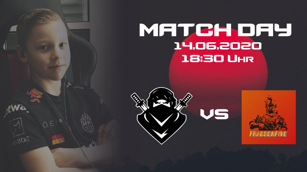 NinjaZ_GG's tweet photo. 6. Spieltag

🏆 German Esports League by @highclickers

🆚 Fragson Five 
📺 https://t.co/3Va7bkEC8w
🎙️ Cast: @officialGODFade
 
#⃣ #come2win #goNinjaZ

👤 @KungFu_AJ @CyreX_ReaL @TehLau @evadeof @therealaphex https://t.co/kp2kyz3eDc