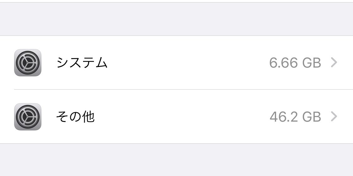 ラララ Iphoneストレージ 何かおかしいのでちゃんと見たら その他46 2gb って 再起動で消えて良かったわ