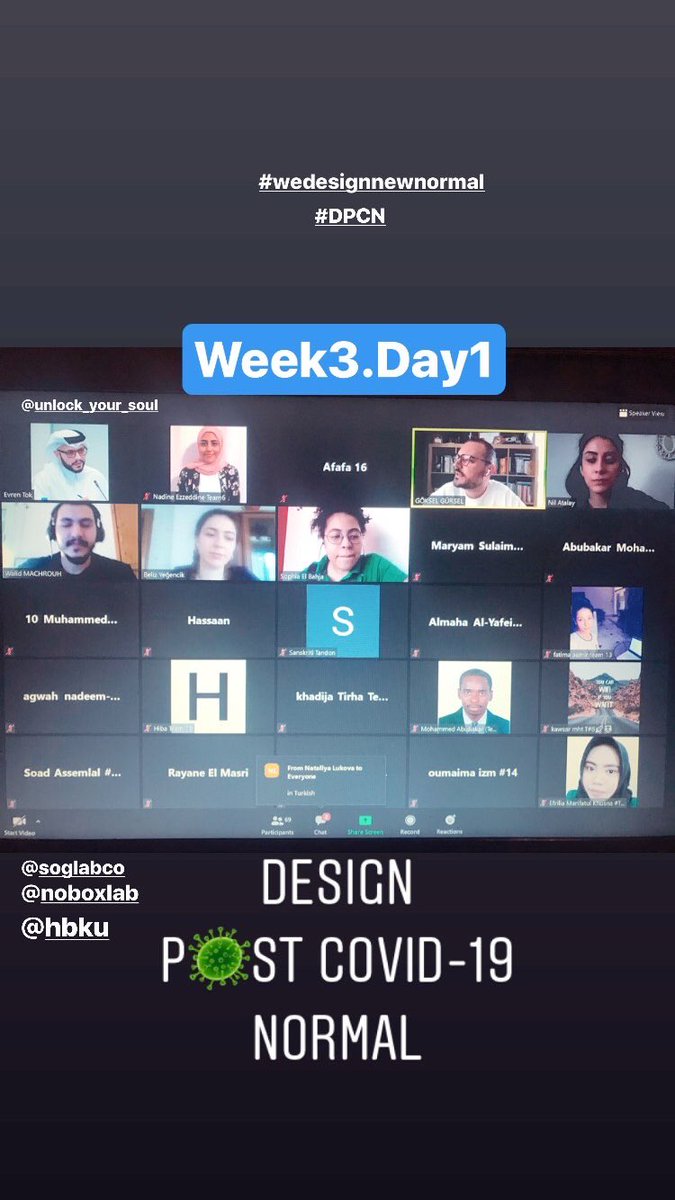 nadinezz3's tweet photo. Week3 Day1 @iBuseGedik @SOGLabCO @noboxlab @HBKU #DPCN #Wedesignnewnormal https://t.co/csdp5Cl2Wm