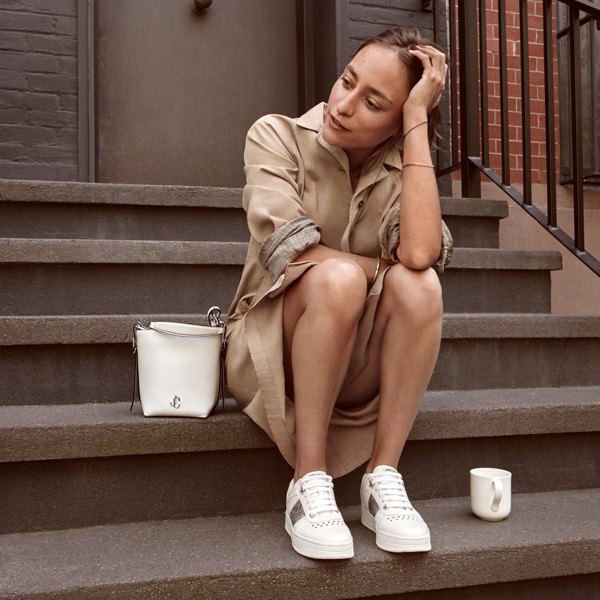 jimmy choo hawaii trainers white