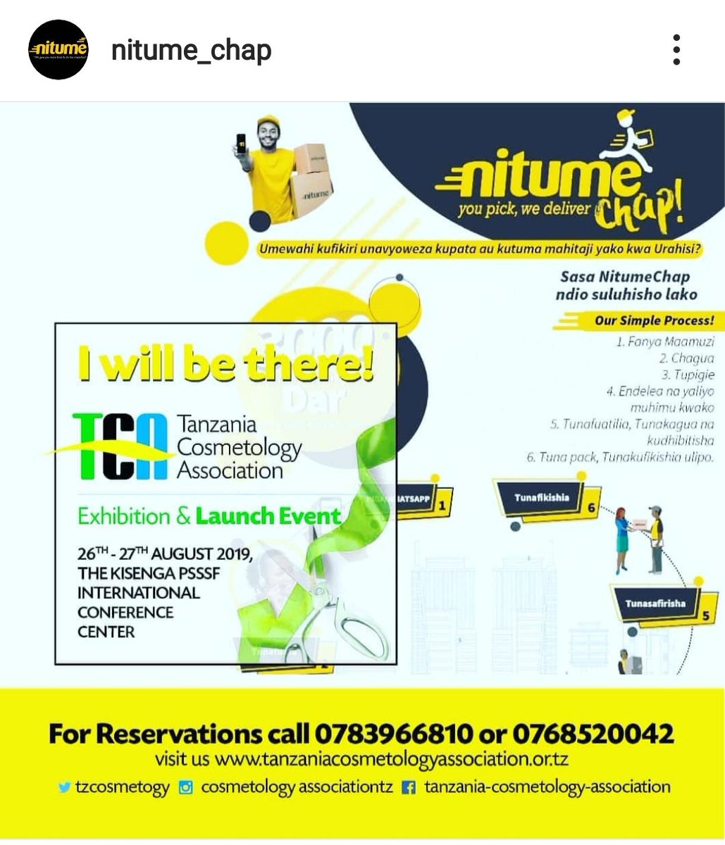 NitumeChap's tweet photo. Je wewe ni mmiliki wa biashara ya #vipodozi na #urembo na upo mikoani? Usihangaike kusafiri au kuwatumia watu wasio na uzoefu wala anuani! Jali biashara yako, Jali wateja wako! Jali muda wako๐ #NitumeChap tuna uzoefu kukupatia bidhaa pendwa! Moja kwa moja kutoka kwa #Waagizaji https://t.co/i6X3JUMHO5