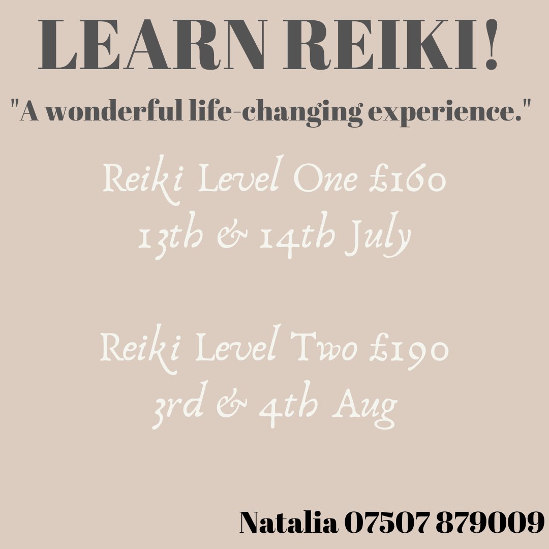 Rescheduled Reiki Training Levels One and Two.
"A truly amazing experience."
"I can honestly say I came away with a totally different view on life."
Reiki One facebook.com/events/2024014…
Reiki Two
facebook.com/events/5485025…
 #reiki #reikitraining #herts #essex #reikicourse #learnreiki