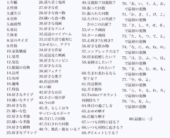 Rio リプで来た番号の質問に答える なんか面白そうだから置いとこ 答えられないやつとか大雑把にしか言わないやつもありますぅ