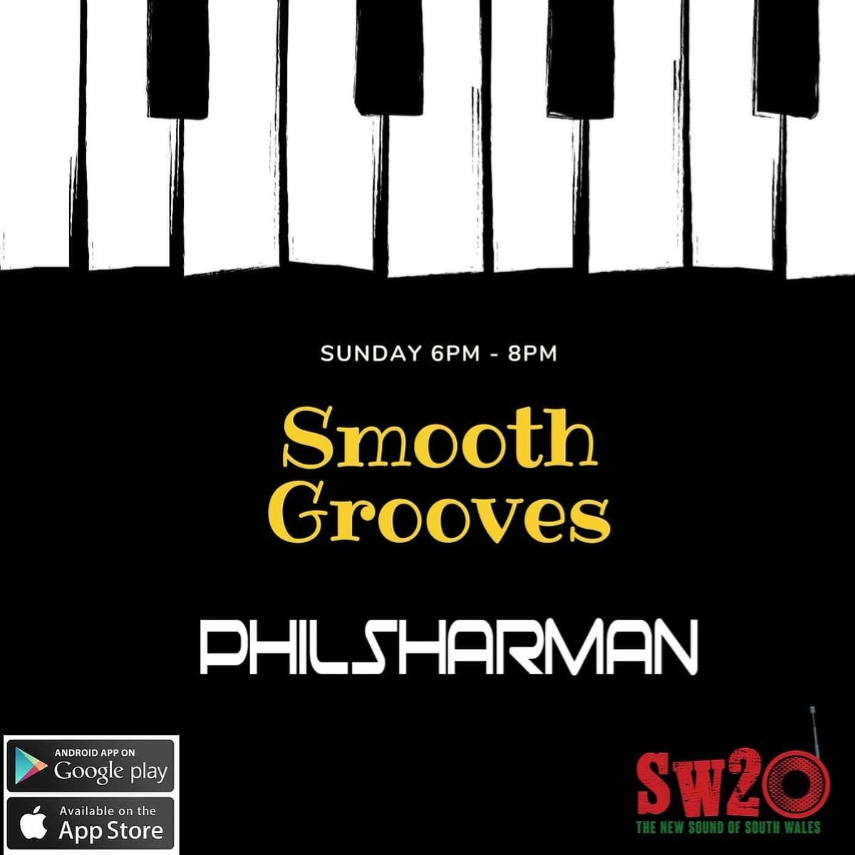 SW20Radio's tweet photo. Not that we are wishing Sunday away but we've got the incredible Smooth Grooves on at 6pm tonight.

Join @realphilsharman for no better way to keep the weekend going!

🌍 listen online
📱 Download the Free SW20 Radio app
https://t.co/Iwzpt9MeVB
🔊 Ask Alexa to "Enable SW20 Radio" https://t.co/R39Gn2VZrh