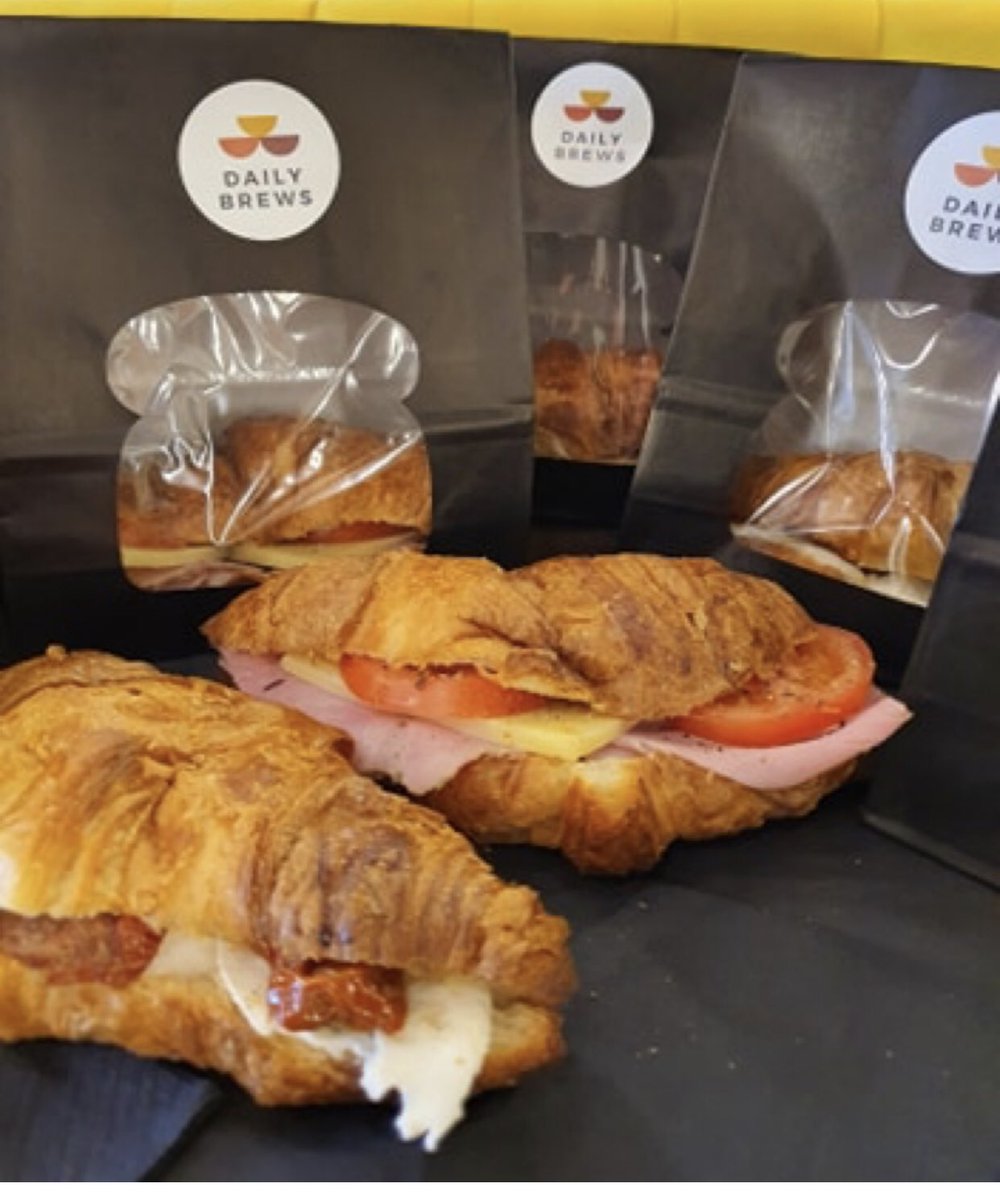 Introducing a new line of our house-made croissants 🥐 Ham, Cheese & Tomatoes +  Mozzarella & Sundried Tomatoes! Always fresh, daily made at @dailybrewsuk 👌

#dailybrewsuk #originalshrewsbury #shrewscup #eatlocal #shrewsbury