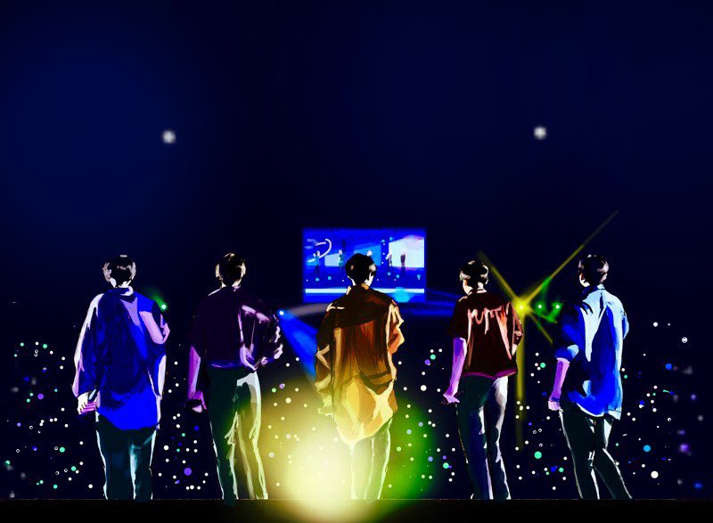 茶太郎 過去に描いたものですが Untitled の時の5人の後ろ姿です 嵐のワクワク学校オンライン ワクワク展覧会 T Co Z6pyrsqa6a Twitter