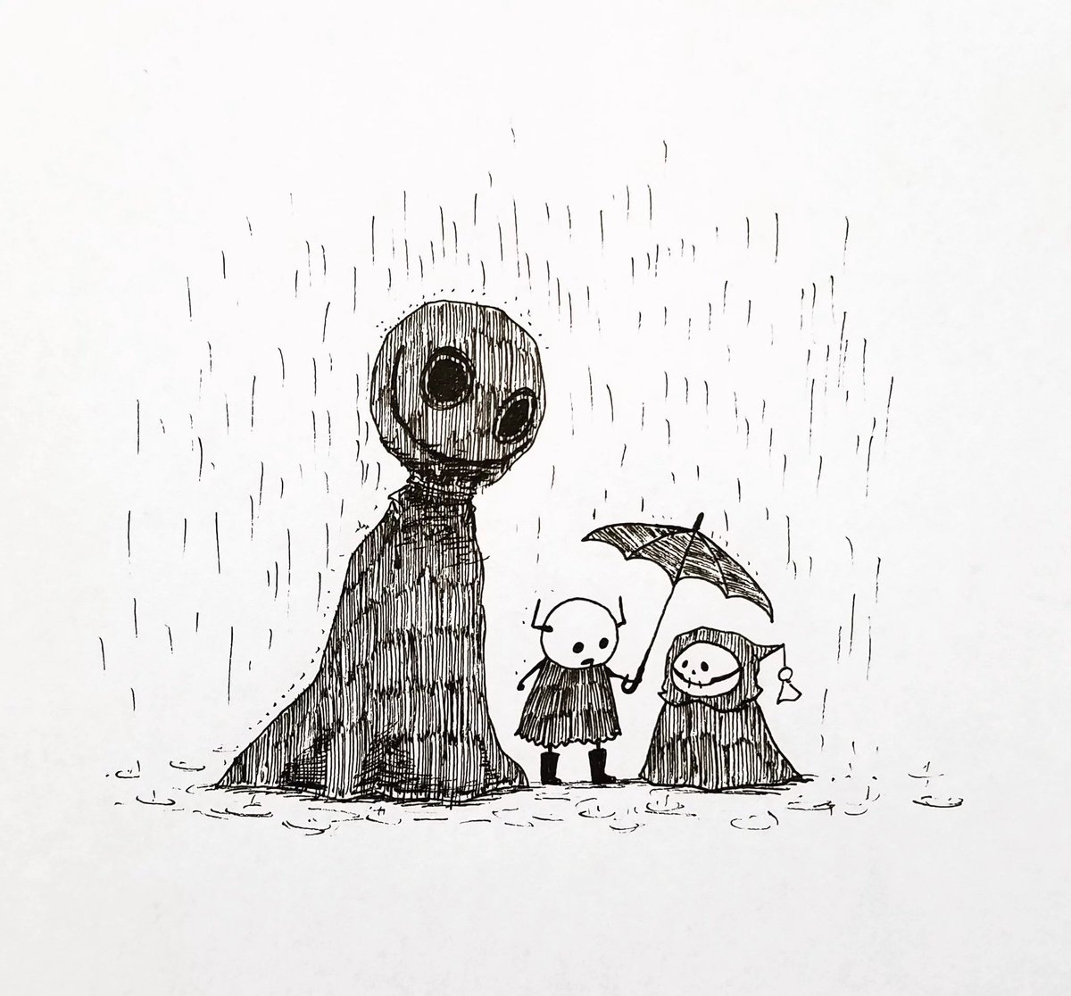 梅雨なので雨関連の絵を やたらの漫画