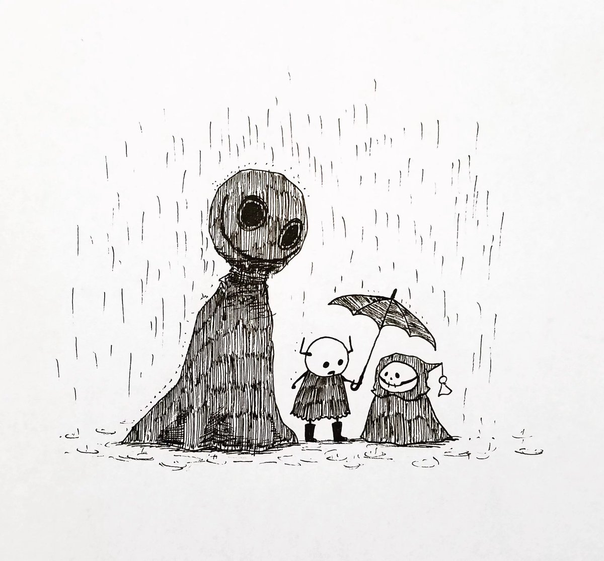 梅雨なので雨関連の絵を。 