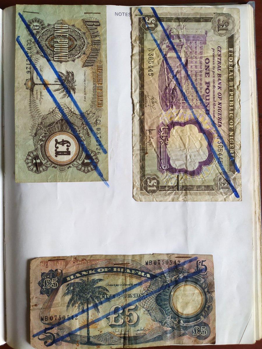 Before yesterday, I had NEVER seen Biafran notes before and some other old Nigerian currencies before. I saw 1Kobo coins, and some other coins that holes in the middle.