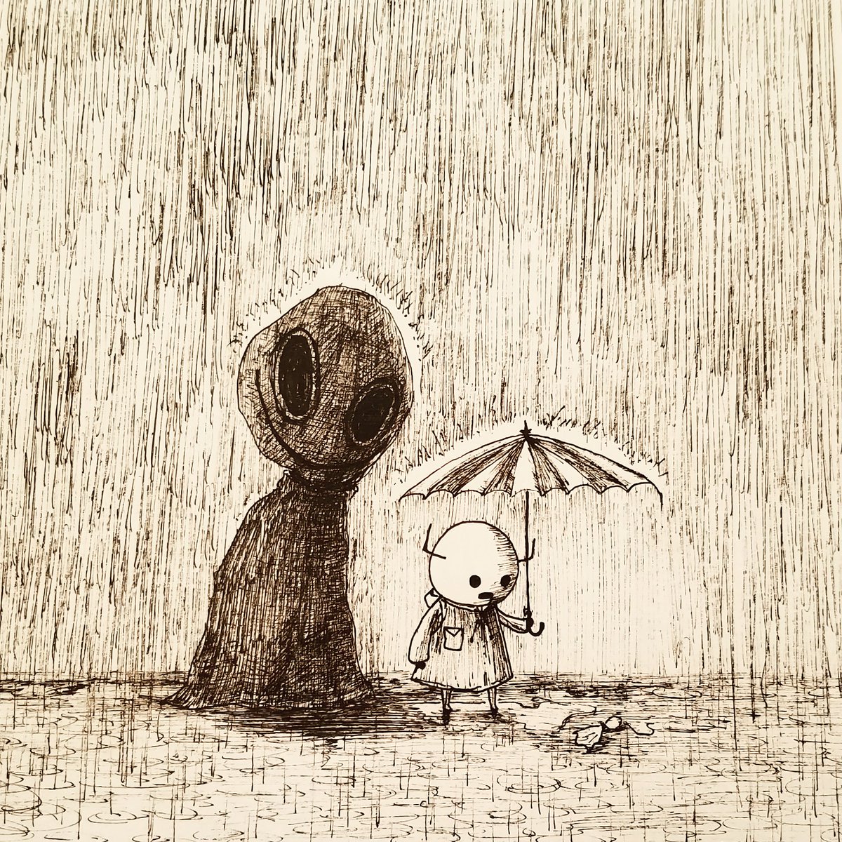 梅雨なので雨関連の絵を。 