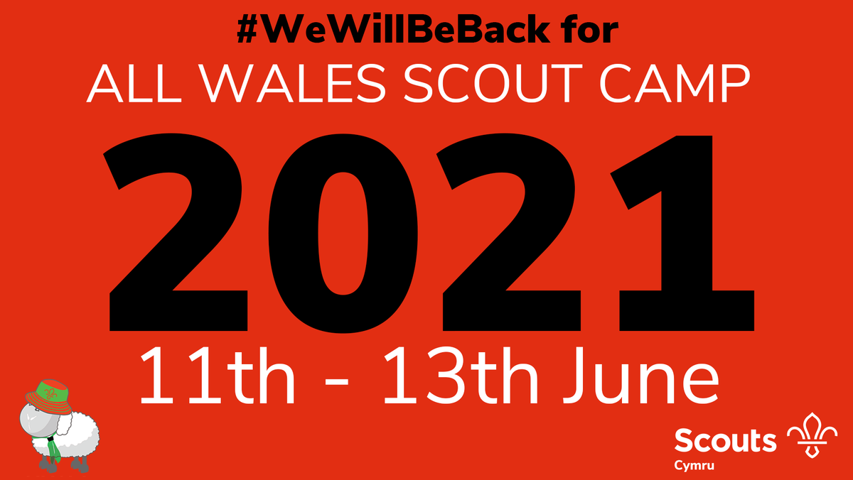 the_awsc's tweet photo. #WeWillBeBack between the 11th - 13th June for All Wales Scout Camp 2021!
See you there!
#VirtualAWSC #AWSC2021 https://t.co/XcS6uGD2uz