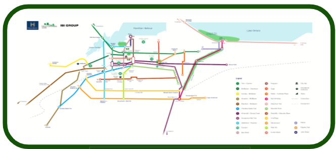 GabChristopherr's tweet photo. @CitylabSir A #HamOnt CityLAB project worked on this last term and used it to engage the community re conflict pts.
Ultimately, the network still has gaps to be addressed before making the map a public wayfinding tool but it was also useful for highlighting (lacking) connectivity https://t.co/bKFUPL1Gff