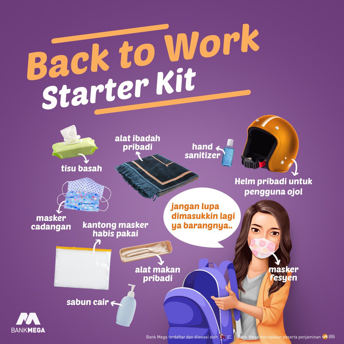 BankMegaID's tweet image. Mana nih mas dezainer, masa isi tas MILA gak dimasukin lagi 😤 

Mumpung MILA lagi buka tas, sekalian mau berbagi #MegaTips ‘starter kit andalan’ apa aja yang dibawa, saat kembali ke kantor di era #NewNormal ini.

-Thread-