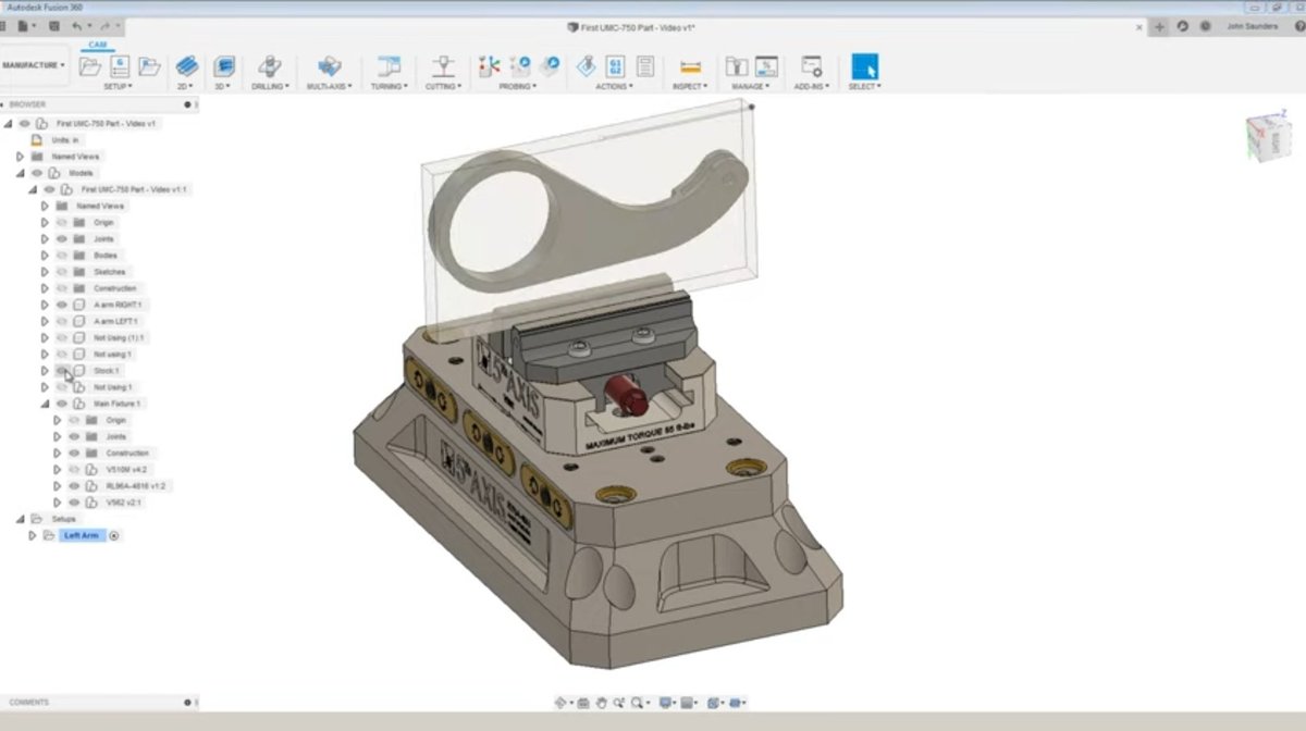 マシニング技術拡散協会 Ar Twitter 5軸ワンチャック加工 Fusion360 Camを使った5軸ワンチャック加工動画を見つけたのでシェア アシ の残し方 カット方法まで公開されています Nyc Cnc T Co 1lxz9xem47